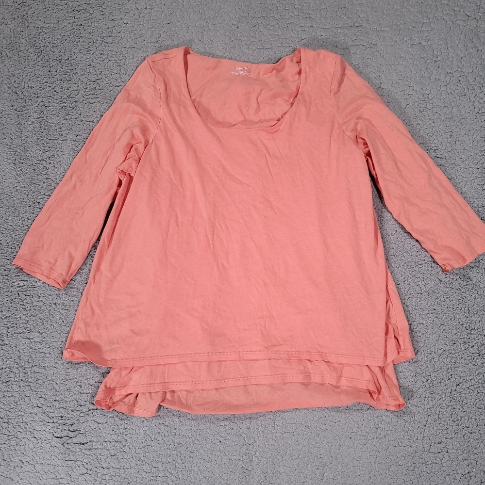 J. Jill Womens Layered Bottom Tunic Top - Large